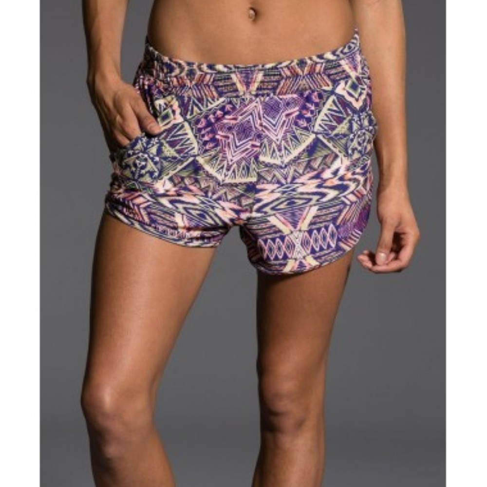 NWT Onzie $48 Retro Shorts Women's S/M Tropical